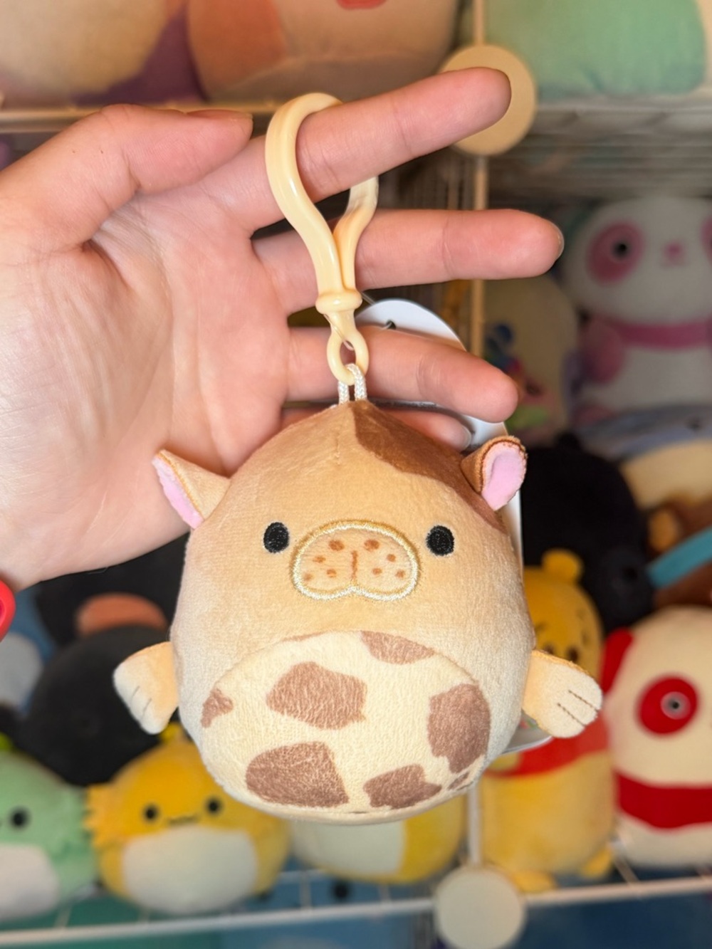Squishmallows Squishmallow Bittie the Brown Seacow 3.5" Stuffed Plush Clip